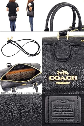 COACH 黒 レザー ショルダーバッグ COACH ブラックレザー ショルダーバッグ